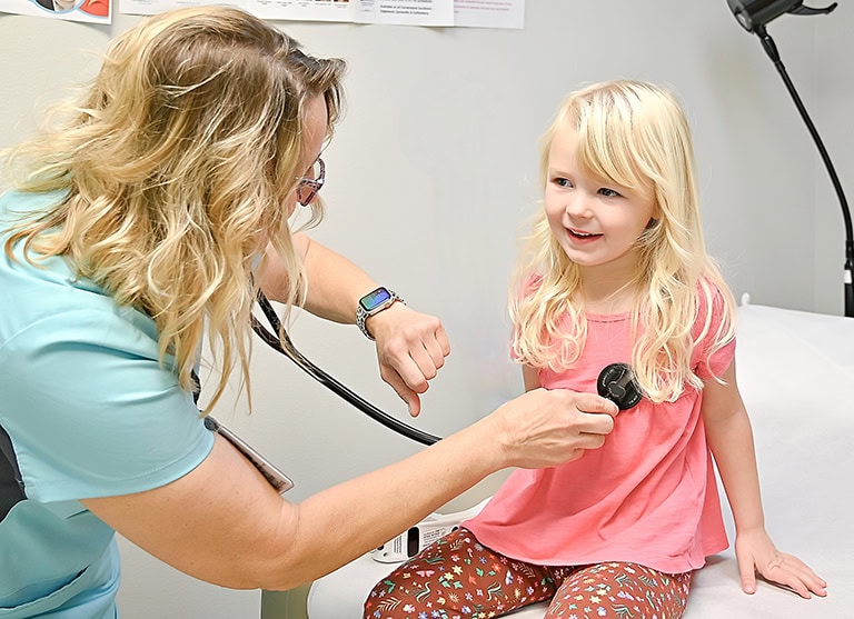 Nurse with child at Cornerstone Family Practice