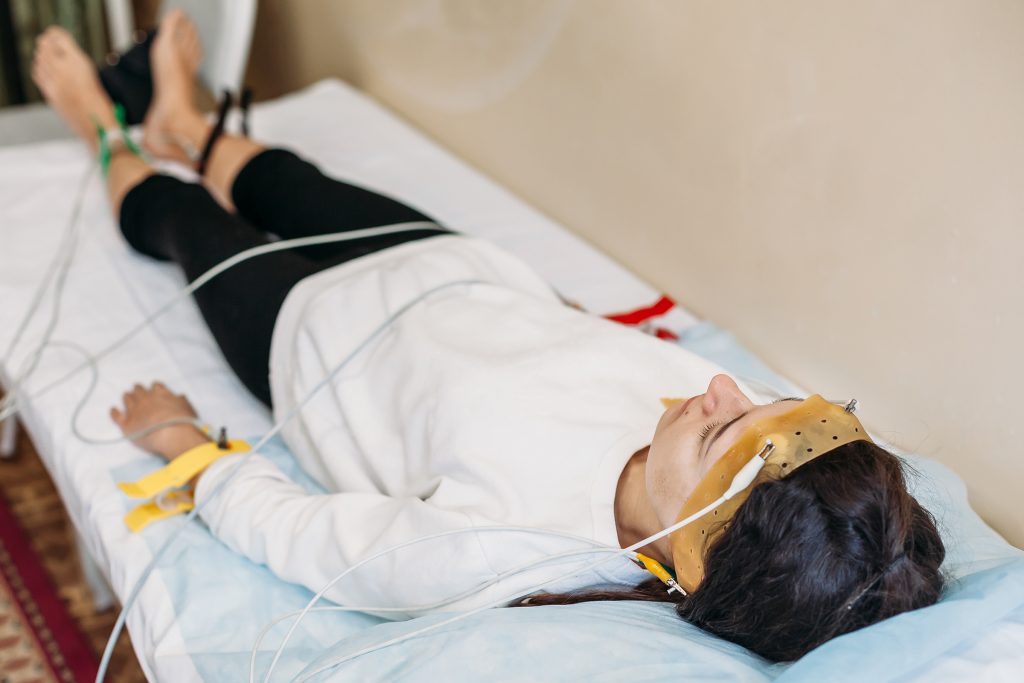 Patient in sleep study